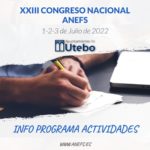 Programa de actividades del XXIII Congreso Nacional ANEFS