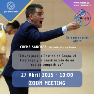 Chema Sánchez protagoniza la ANEFS ProLab de abril con una sesión sobre liderazgo y gestión de grupo